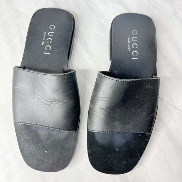 Gucci Other - Gucci Men’s Leather Slide Sandals 8.5